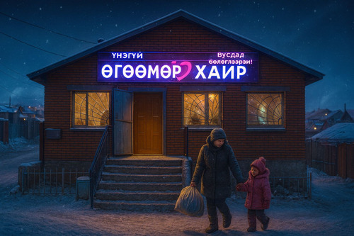 Өгөөмөр хайраар үйлчлүүлж буй иргэн:Дөрвөн хүүхэдтэй миний хувьд авдаг цалин амьдралд хүрдэггүй  Тиймдээ ч“Өгөөмөр хайр”үнэгүй хувцас өгдөг газар нээгдсэнд баяртай байна. Бид ингэж л амьдарч байна